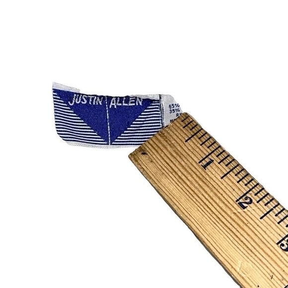 vintage justin allen carpet tapestry collared pull over sweater sz M 1/4 zip 80s - Picture 8 of 9